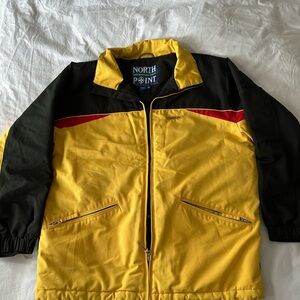 Men's Bold Yellow and Black Windbreaker